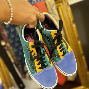 Adult Vans Multicolor Sneakers - Blue, Green, Yellow